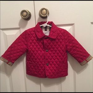 Burberry Red Quilted Jacket
